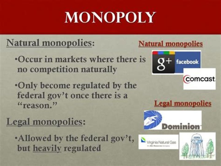 Are natural monopolies regulated by the government?