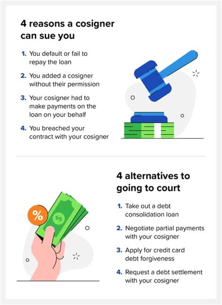 Can a cosigner take you to court?