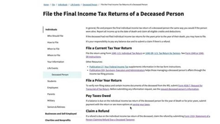 Can a deceased spouse file a tax return?