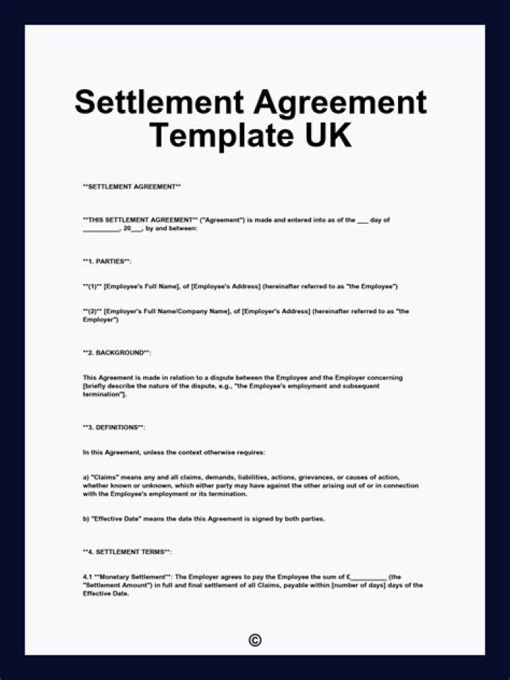 Can an employee refuse a settlement agreement?