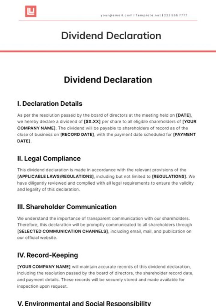 Can board of directors declared cash dividend?