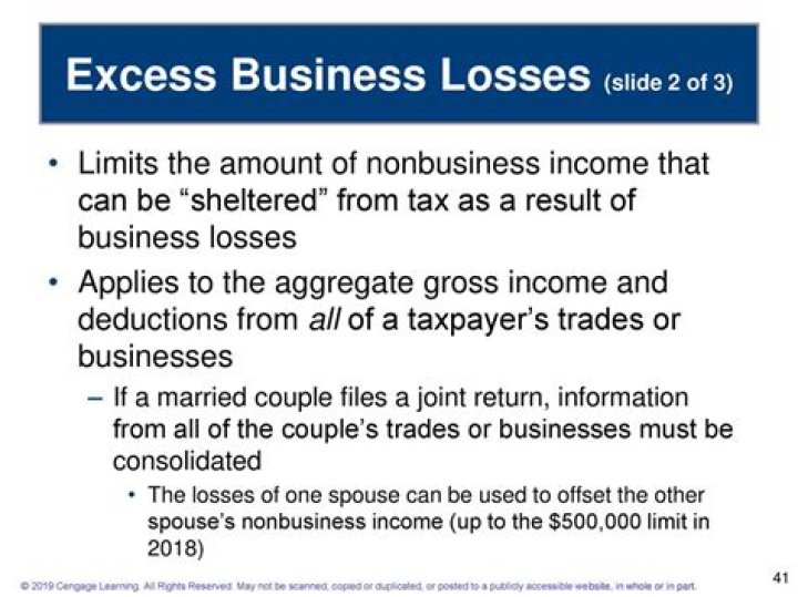 Can excess business losses be carried back?