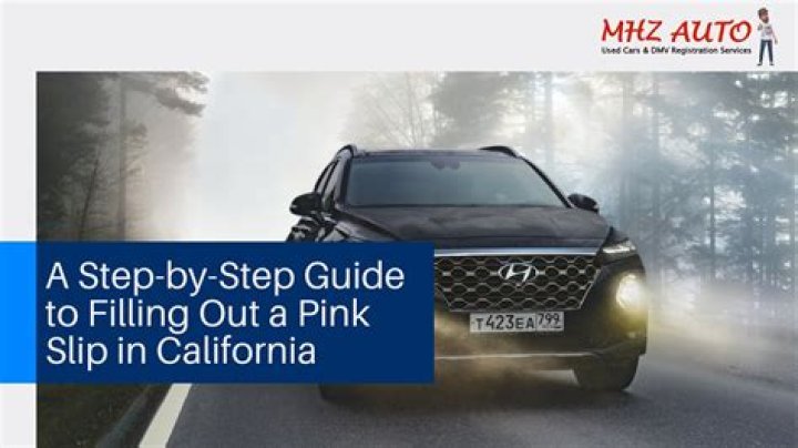 Can you sell a car without the pink slip in California?