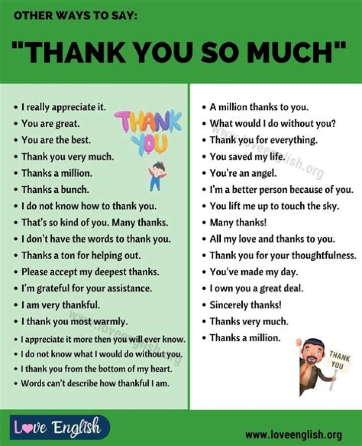 Do you say thank you very much or thank you so much?
