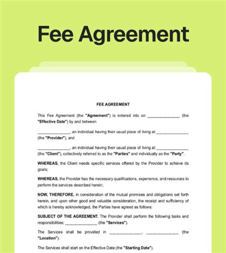 Does a fee agreement need to be signed?