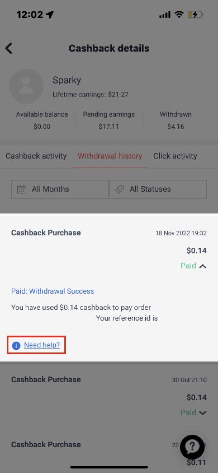 Does cashback get refunded?