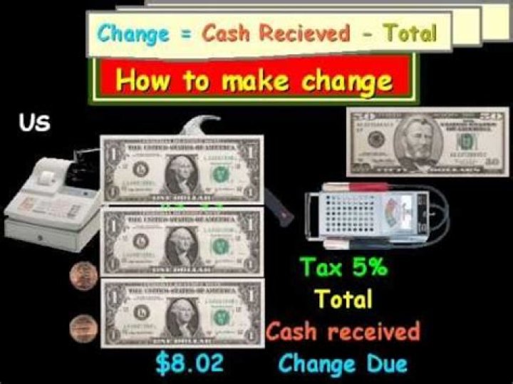 Does the cash register tell you how much change to give back?