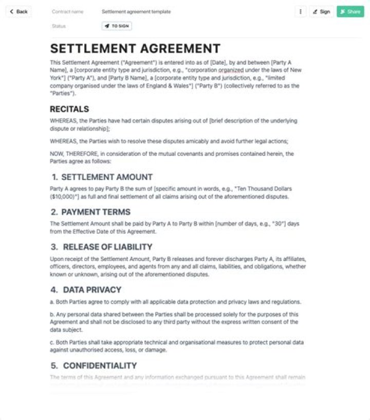 How are settlement agreements paid?