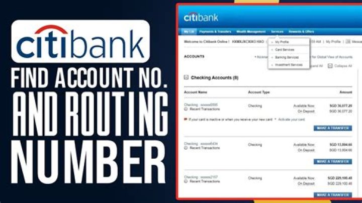 How do I find my routing number Citibank?