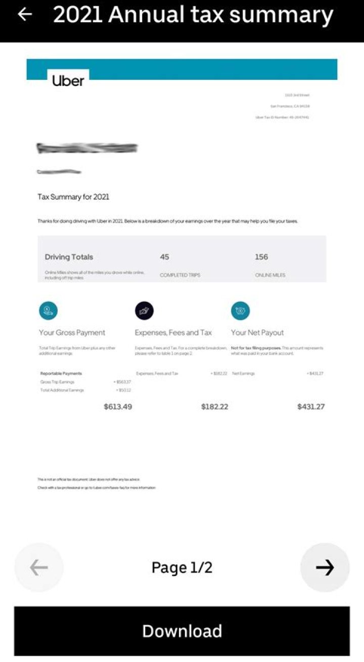 How do I get proof of income from Uber?