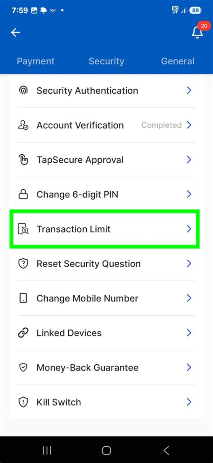 How do I increase my daily transaction limit?