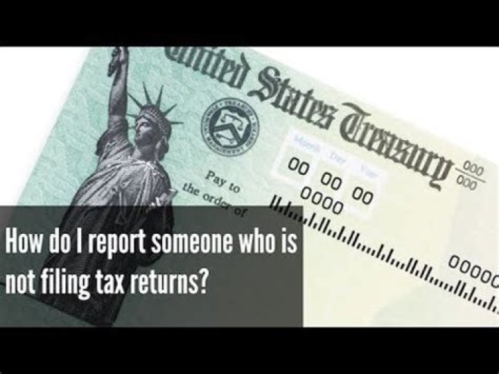 How do I report someone who is not filing tax returns?