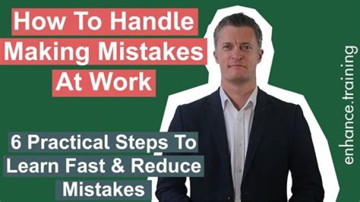 How do I say I made a mistake at work?