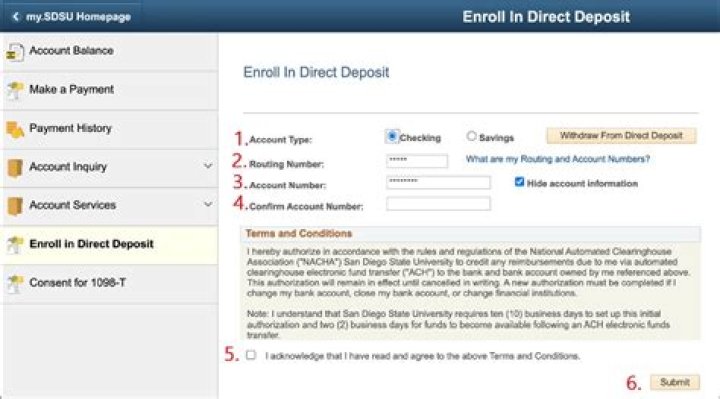 How do I sign up for direct deposit?