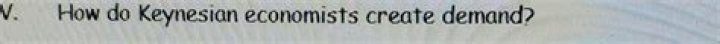 How do Keynesian economists create demand?