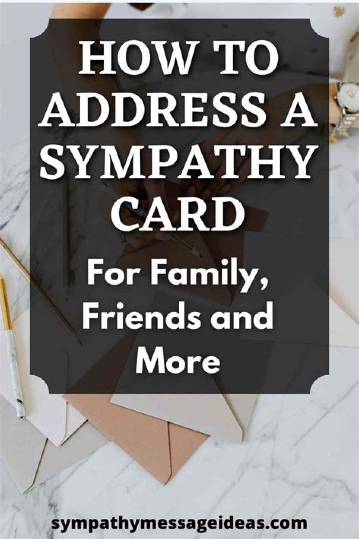 How do you address a sympathy card to an entire family?