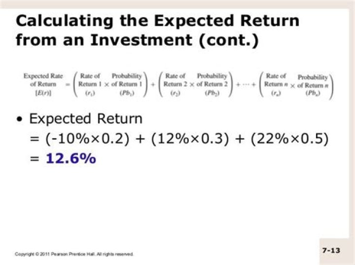 How do you calculate expected return?