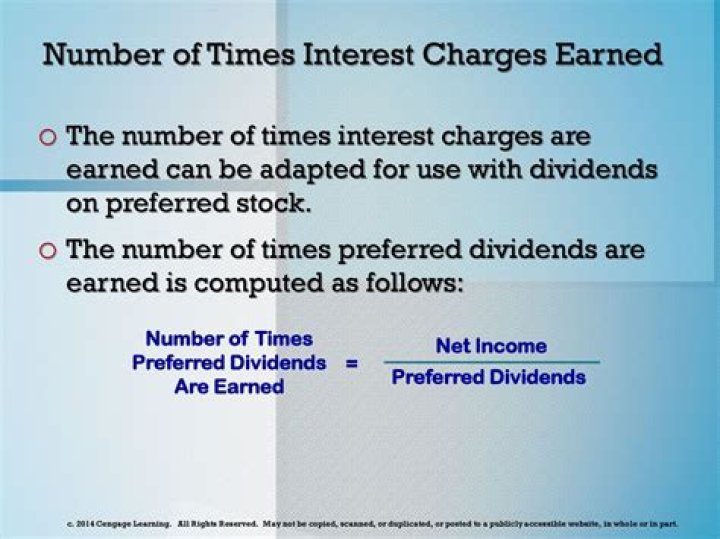 How do you calculate number of times interest charges earned?