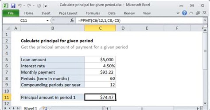 How do you calculate principal on a car loan?