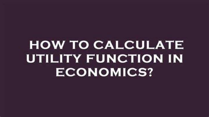 How do you calculate utility function?