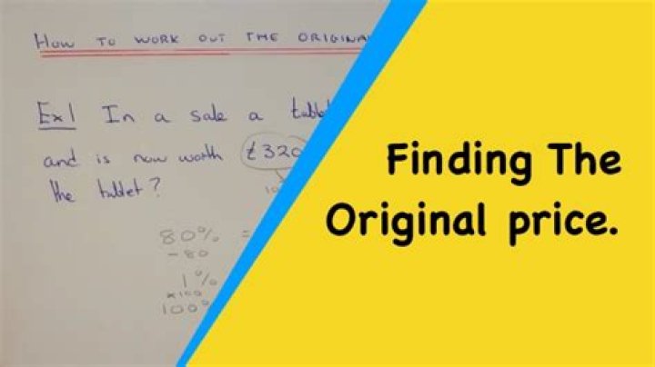 How do you find the original price with sales tax?