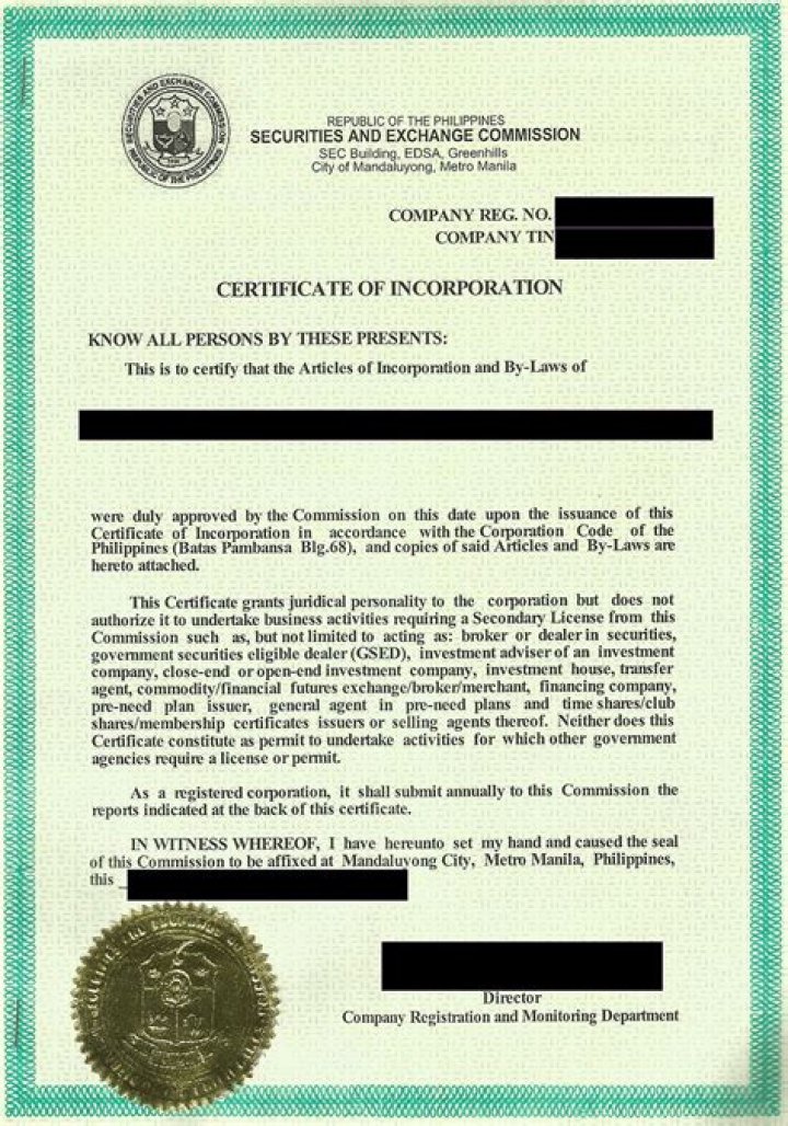 How do you get a Certificate of Incorporation of a company?
