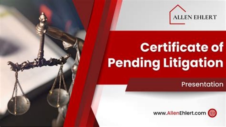 How do you lift a certificate of pending litigation?