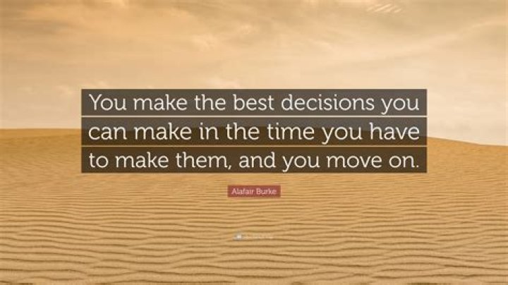 How do you make the best decision for yourself?