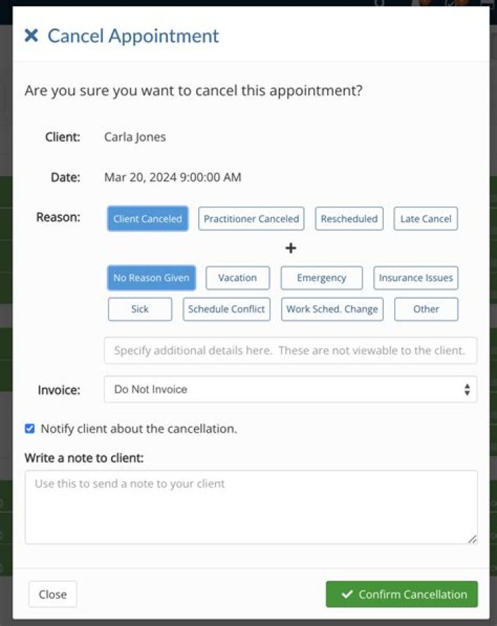 How do you politely cancel an appointment?