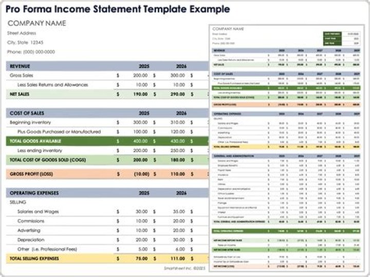 How do you prepare a pro forma income statement?
