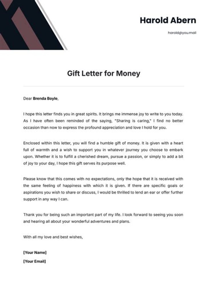 How do you prove gifted money?
