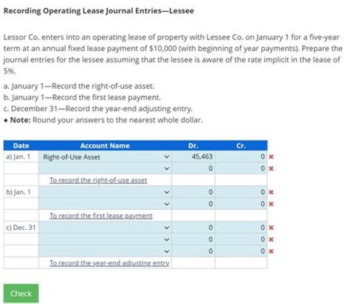 How do you record direct financing lease?