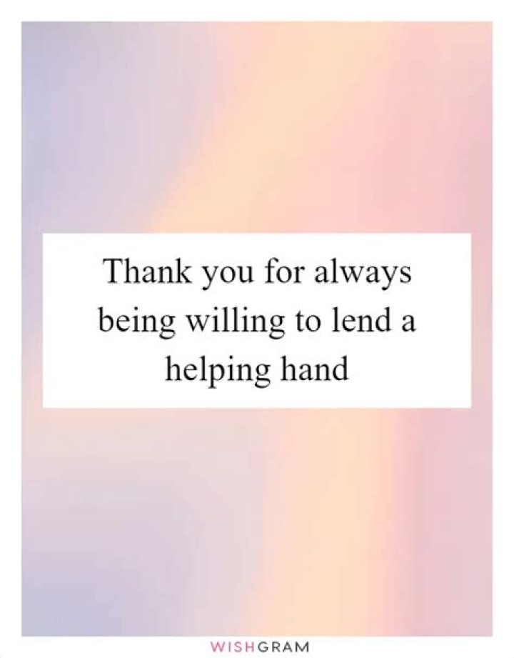How do you say thank you for your willingness to help?