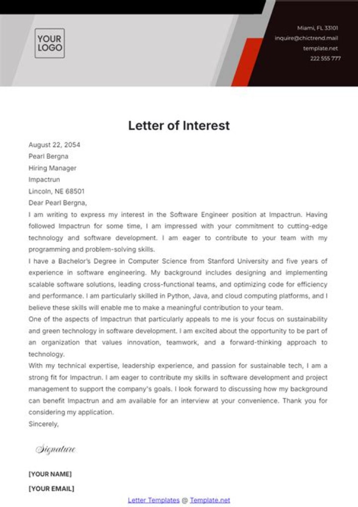 How do you write a letter of interest for real estate?