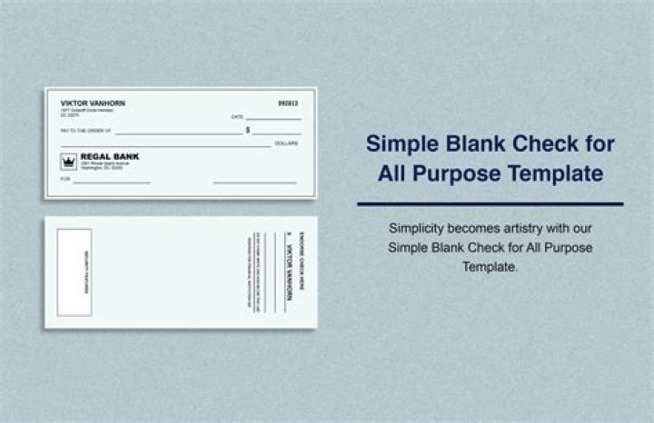 How does a blank check work?