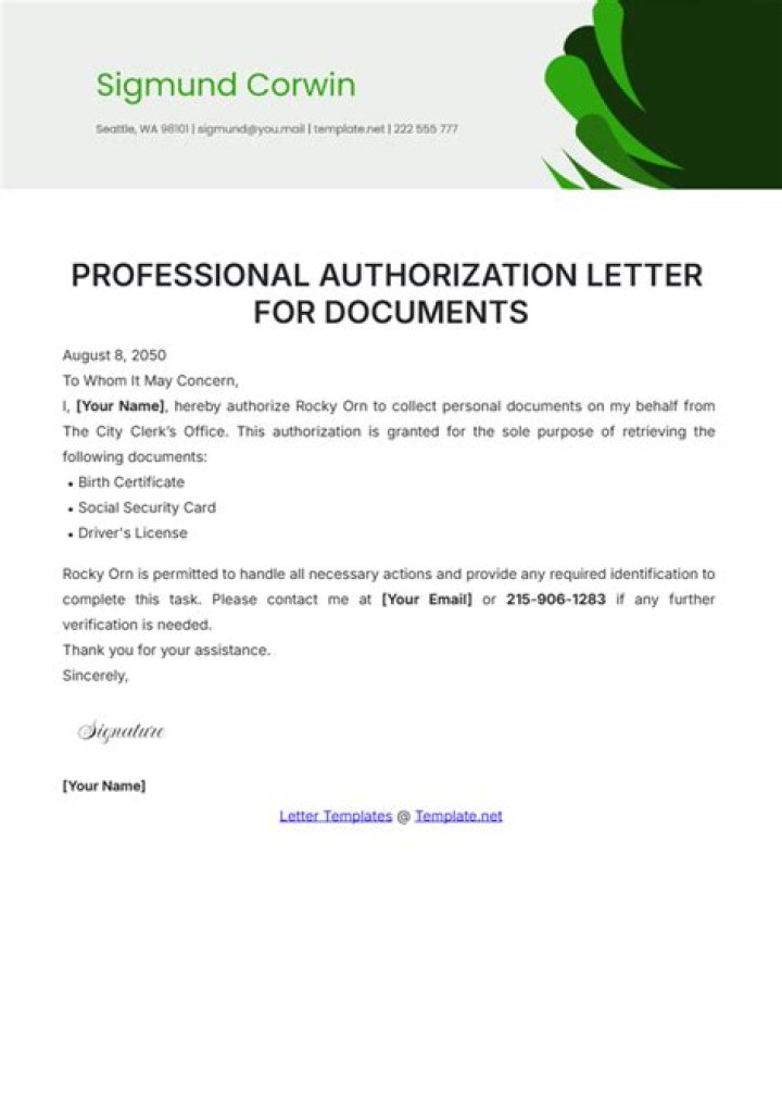 How does a letter of authorization work?