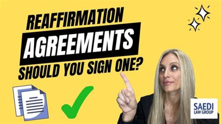 How does reaffirmation agreement work?