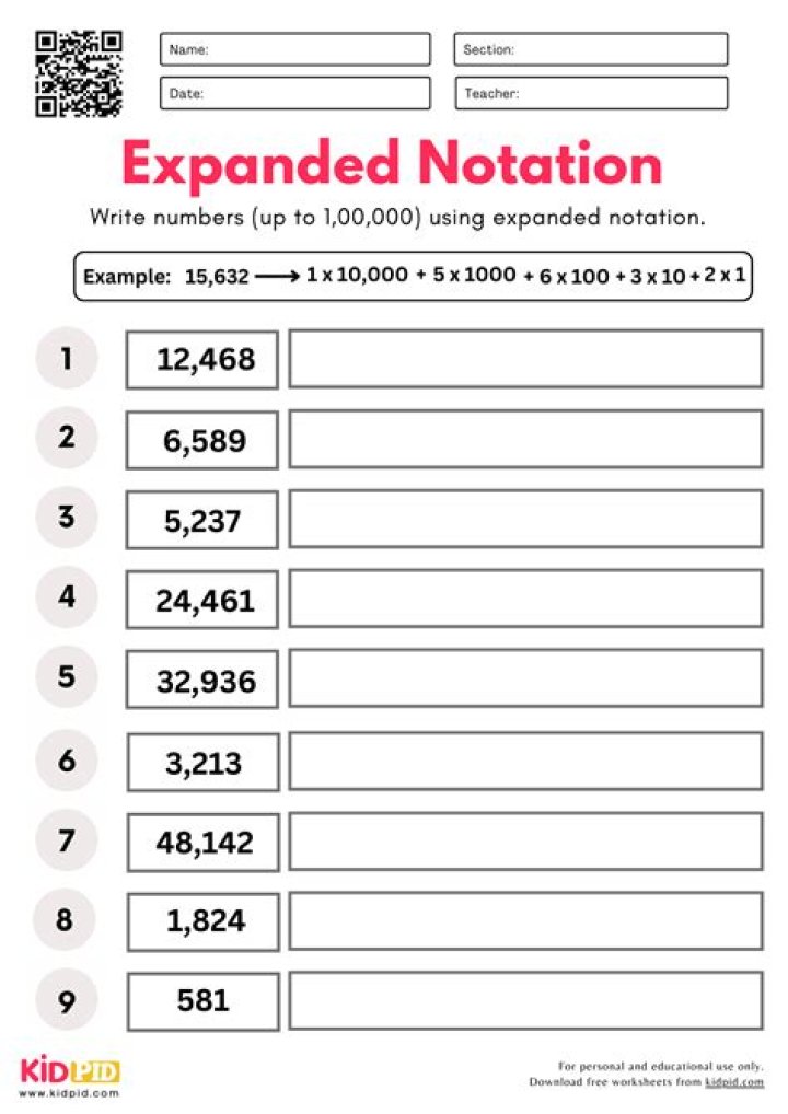 How is a number written in expanded notation?