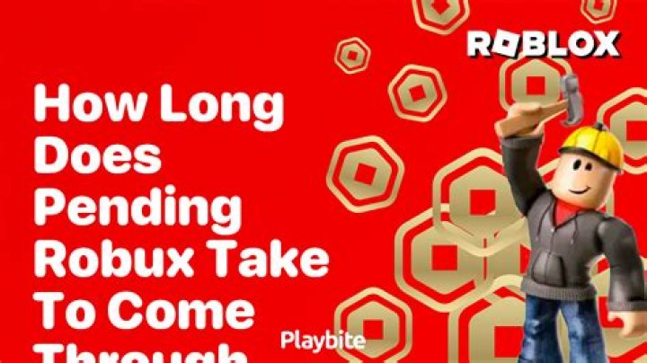 How long does pending Robux take 2021?