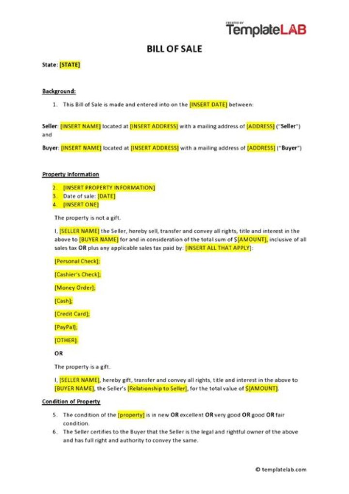 How long is bill of sale good for?