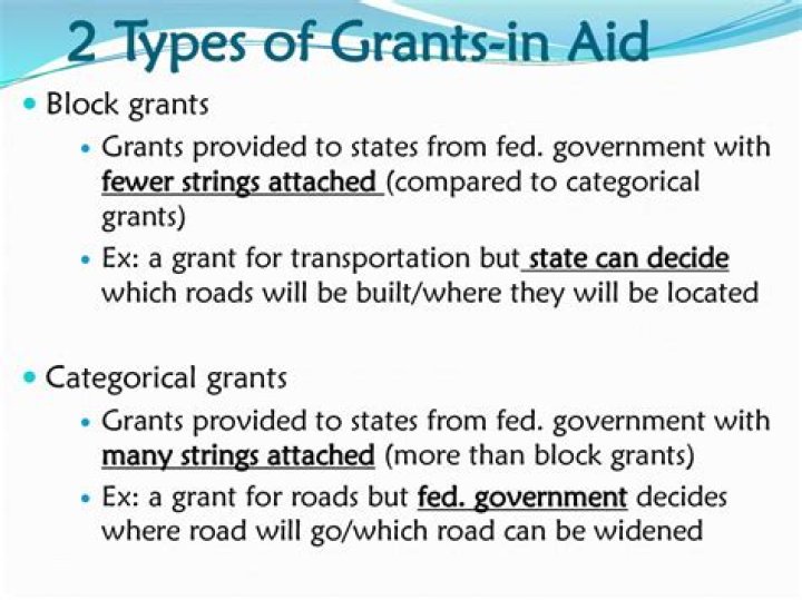 How many types of grants in aid are there?