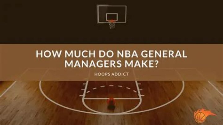 How much does a NBA general manager make?