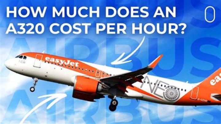 How much does an A320 cost per hour?
