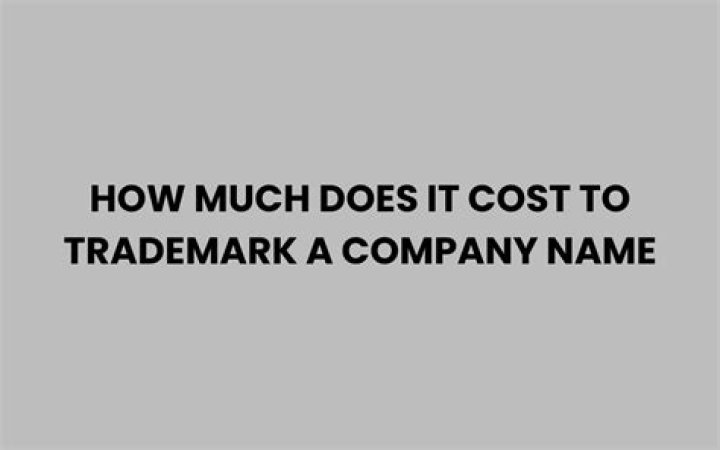 How much does it cost to trademark a company name?