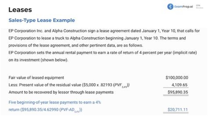 How sales type lease differs from direct finance lease?