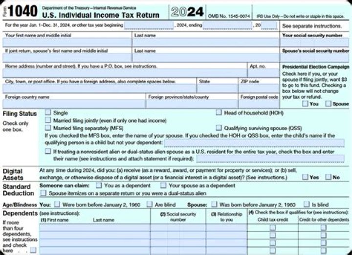 How to file a 1040 tax return for 2018?