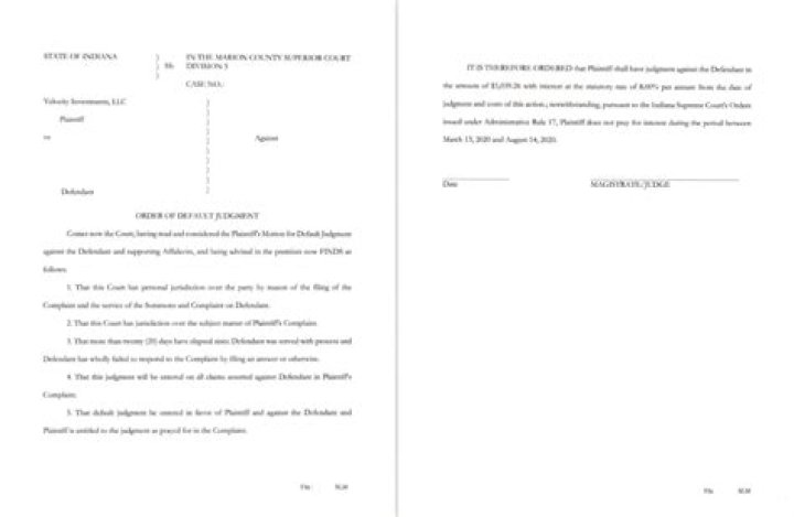 Is a repossession a Judgement?