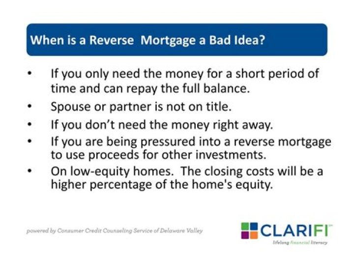 Is a reverse mortgage a bad idea?