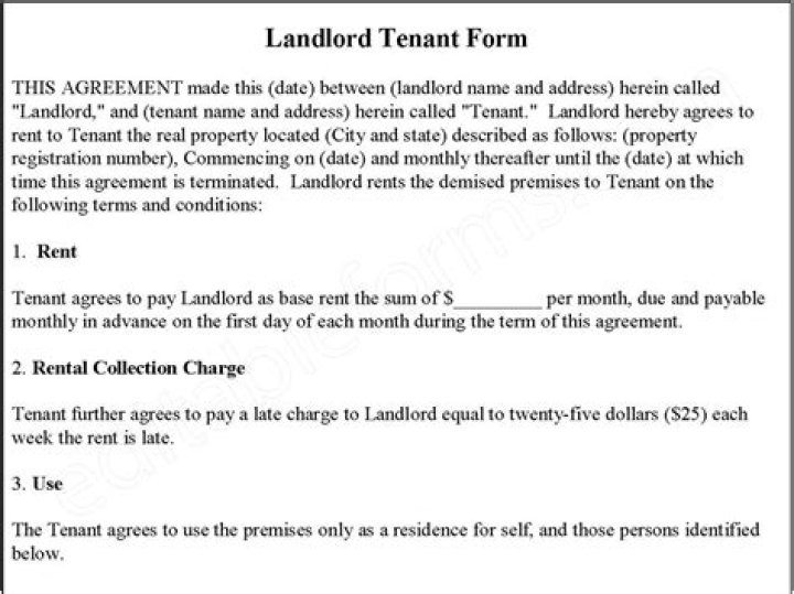 Is an agreement between a landlord and a tenant?