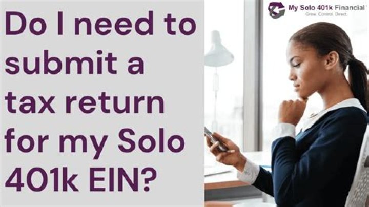 Is EIN required for solo 401k?